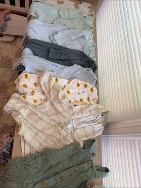 Assorted 0-3M Footies,Outfits&Overalls Blues-greens